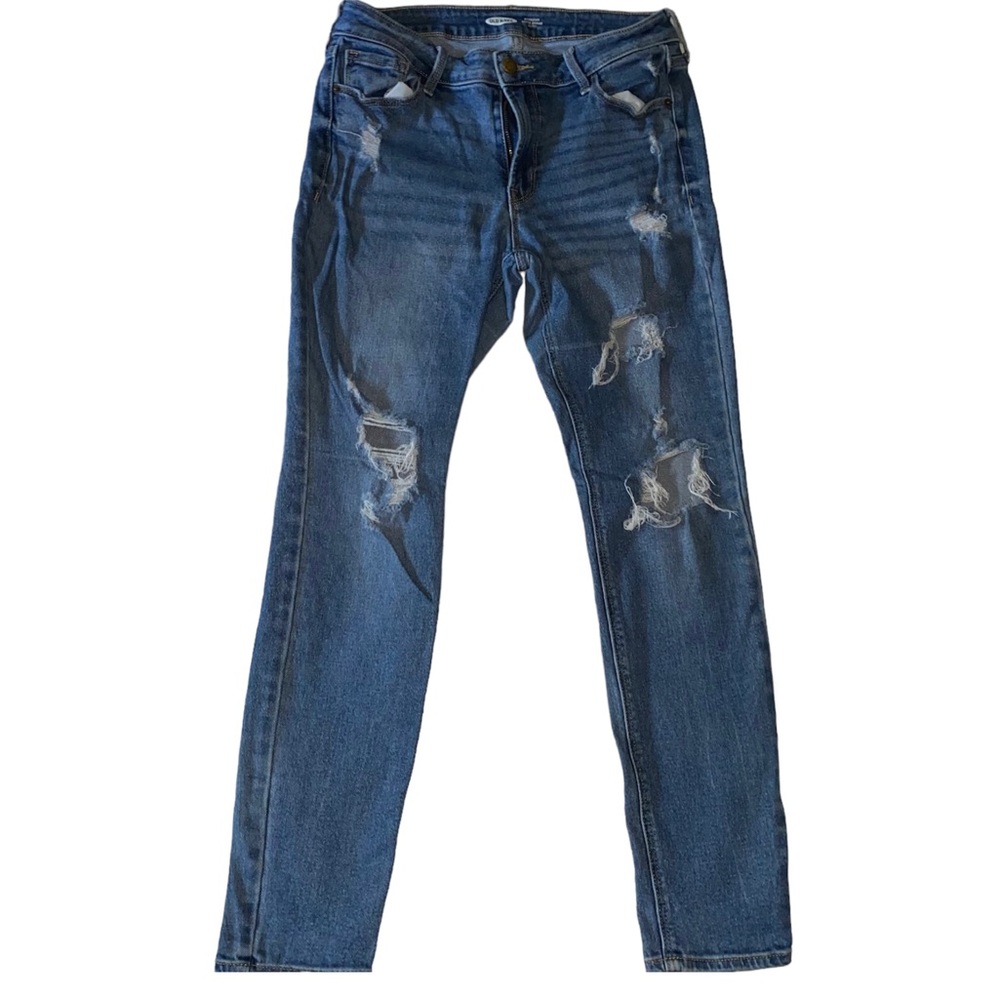 OLD NAVY Rockstar Super Skinny Mid Rise Ripped jeans SIZE 8. Great condi… - Picture 2 of 7